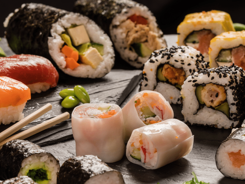 rolls of sushi