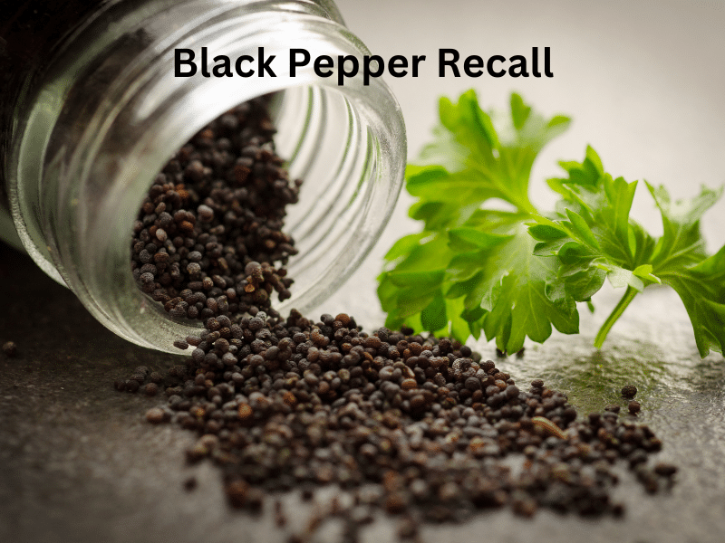 black pepper in shaker