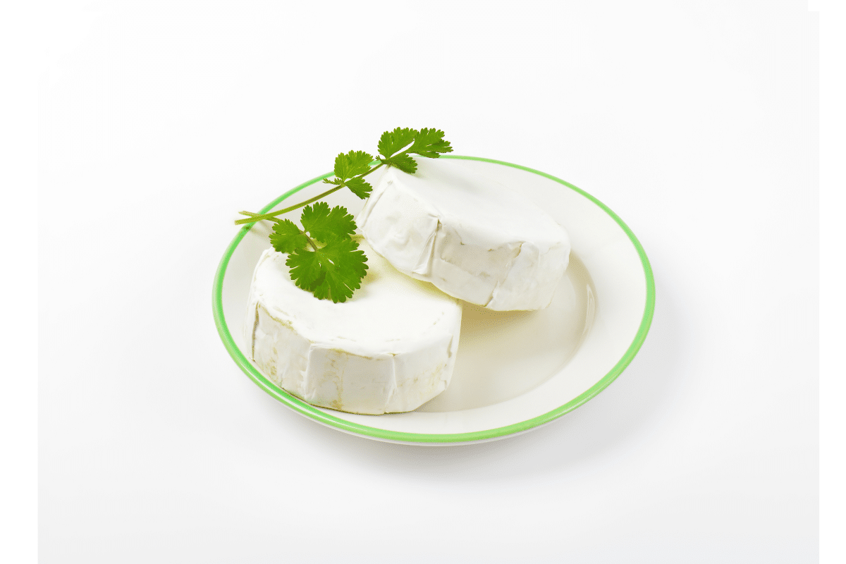 soft ripened cheese serve on a plate