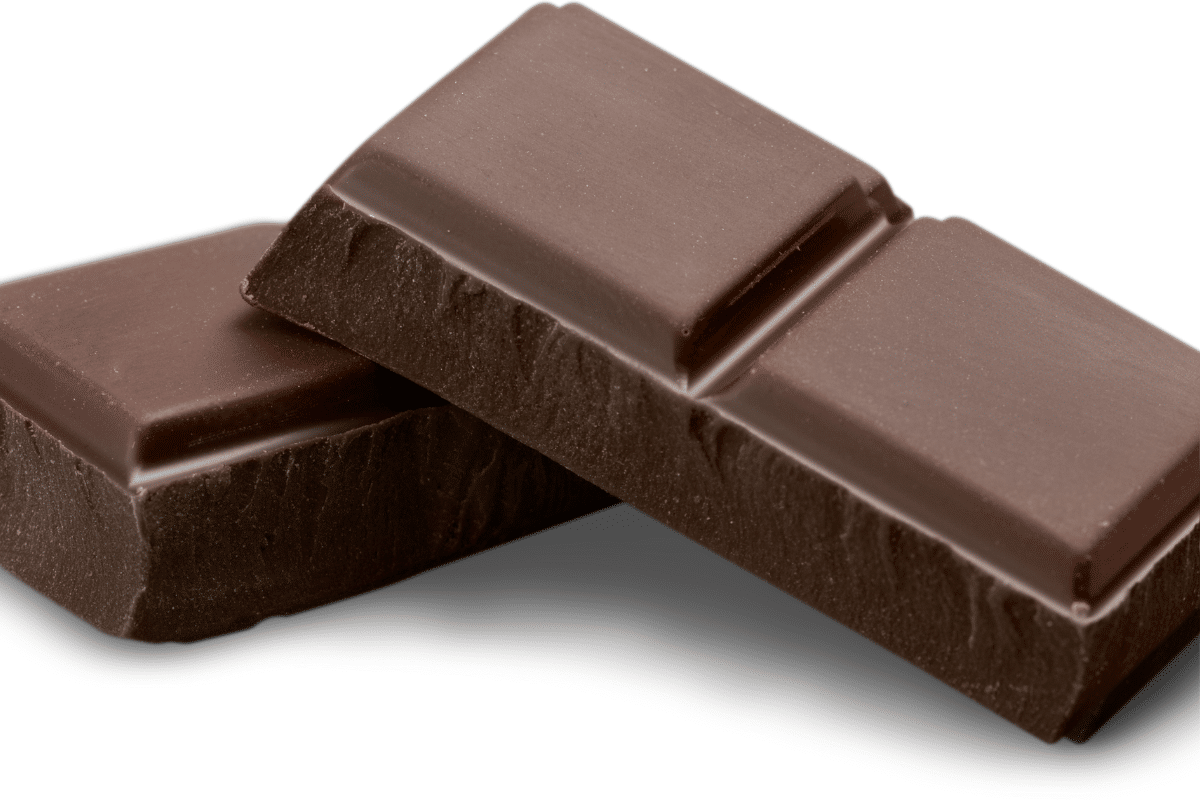 two pieces of chocolate bar