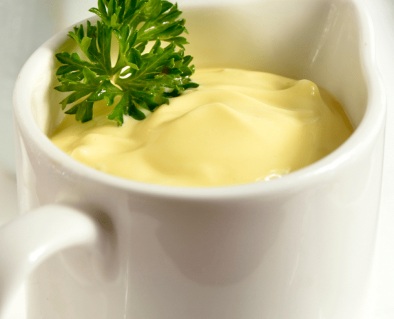 mayonnaise in cup